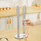 Hand Shaped Rubber Glove Drying Rack Detachable Kitchen Bathroom Dish Gloves Holder with Drain Base Countertop Organizer 1pc