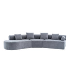 Memory Foam Sofa Set with Chenille Fabric, No Assembly Deep Seat Couch, Modern Living Room/Bedroom/Home Office Furniture