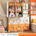 Home Bedroom Furniture Folding Wardrobe Clothes Cabinets Simple Dressers Cube Storage Locker Baby Closet Plastic Collapsible