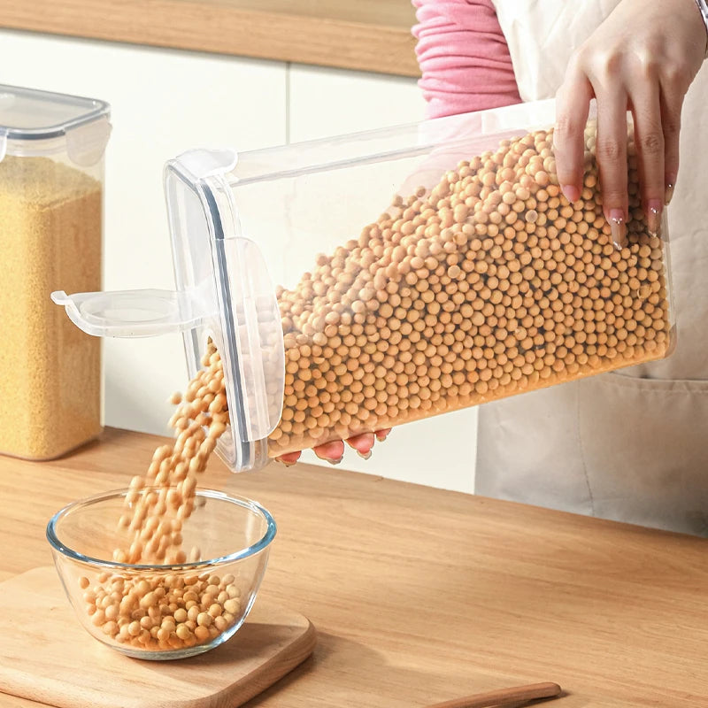Kitchen Airtight Storage Jar Insect & Moisture Proof Container for Grains Flour Sugar Rice Other Dry Goods Food Storage Canister