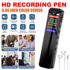 128GB 1536KBPS Digital Voice Recorder Professional Sound Dictaphone Voice Activated Audio Recording MP3 Player Long Time Recordi