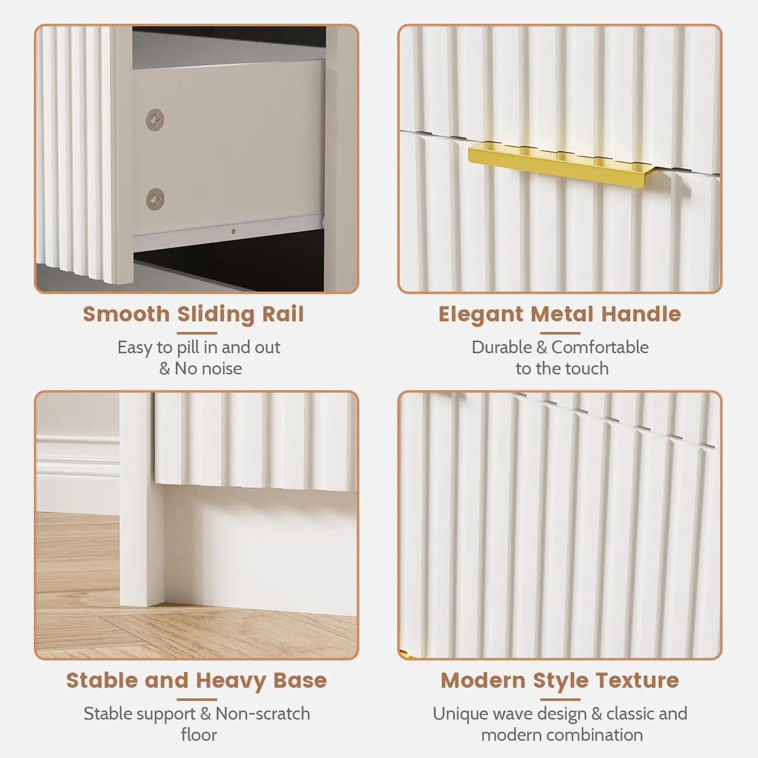 Large White Dresser with 8 Drawers, 55" Wide Dressers & Chests of Drawers with Large Capacity Storage