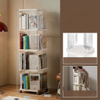 Rotating Bookshelf 360-Degree Home Floor-To-Ceiling Simple Children's Bookcase Living Room Large-Capacity Storage Rack