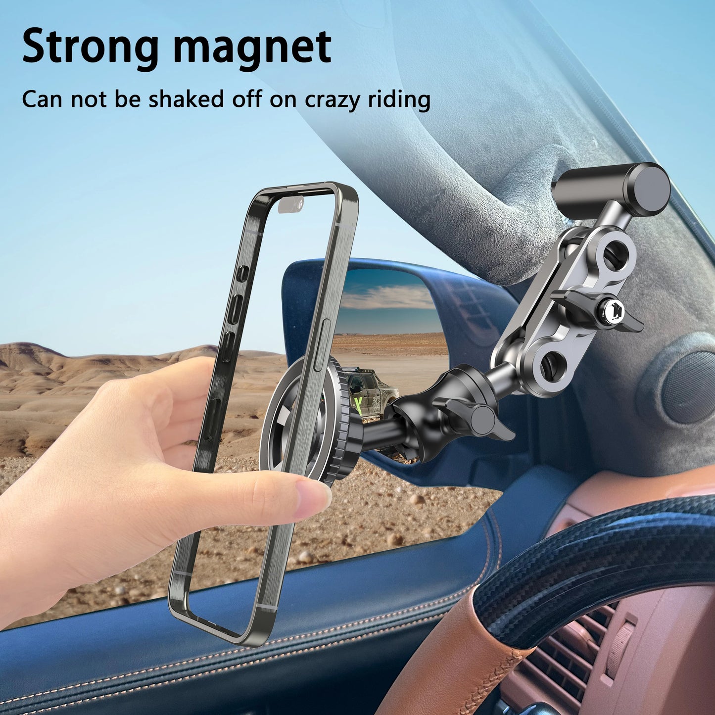 magsafe [Car Handle Armrest Phone Holder] Car A-pillar Mobile Phone Bracket Off-road Vehicle Truck Handle Armrest Handle