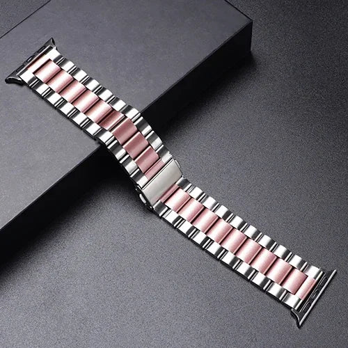 Stainless Steel Apple Watch Band - Metal Bracelet for 38-49mm Series 4-Ultra 2 | AlluCanFind