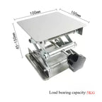Adjustable Stainless Steel Lifting Table, Suitable for Woodworking and Carving - Durable Compact Design Manual Height Adjustment