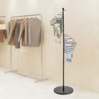 Iron Scarf Display Rack - Floor Standing Spiral Display Rack Clothing Store Hanging Scarf Display Rack Pants Rack