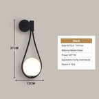 Interior LED Wall Lamps Wall Lighs with G9 Bulb Frosted Glass Ball Black Gold Bedroom LED Wall Sconce for Home Luminuaire Lamp