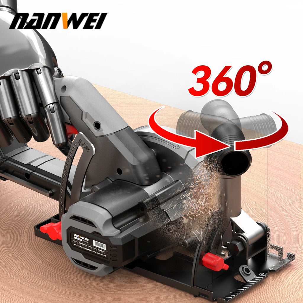 NANWEI 6" cordless brushless circular saw Rechargeable woodworking portable electric saw cutter circular saw