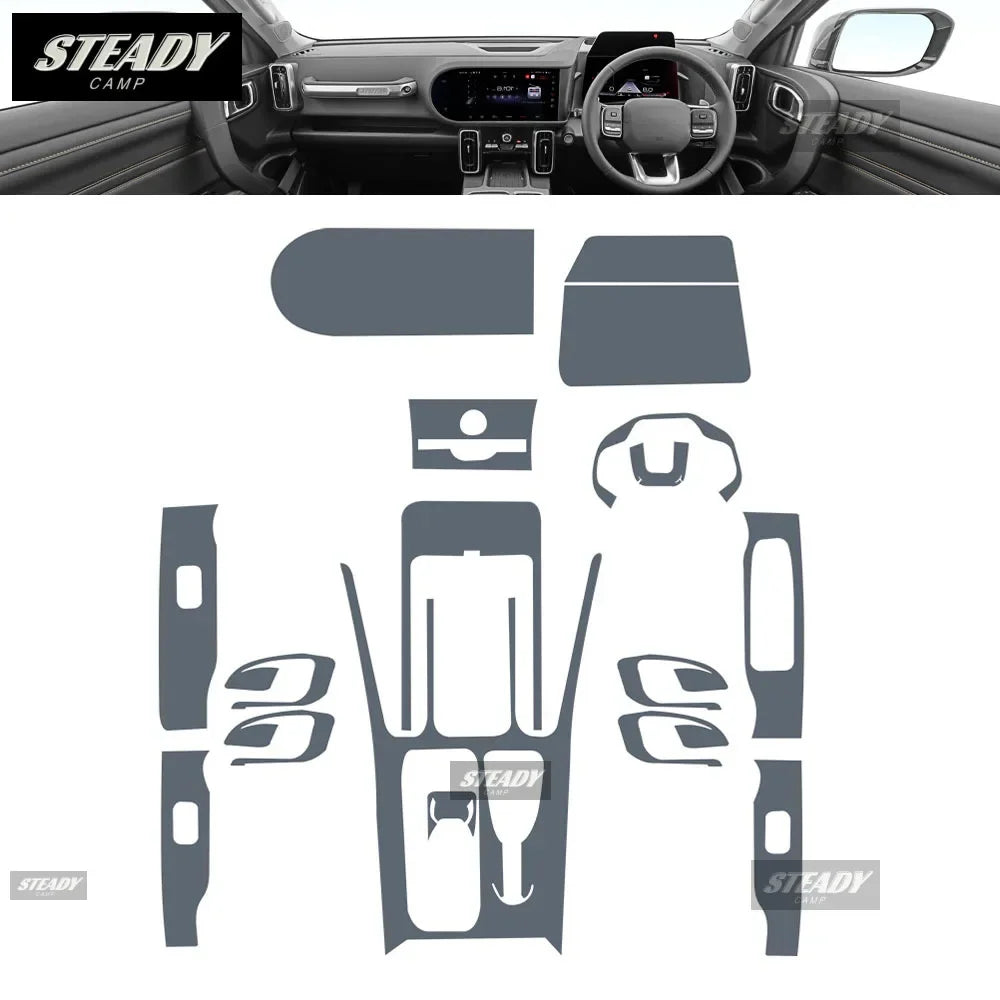 For Haval Dargo 2022-2023 Car interior Center console transparent TPU Paint protective film Anti scratch sticker LCD screen PPF
