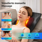 Electric Massage Neck Pillow Shiatsu Head  3 Speed Adjustment Body Back Waist Massager Car with Heating Vibrating Massage Relax
