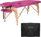 Professional Portable Folding Massage Table with Carrying Case - Burgundy