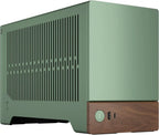 Terra Jade - Wood Walnut Front Panel - Small Form Factor - Mini ITX Gaming case – PCIe 4.0 Riser Cable – USB Type Anodized