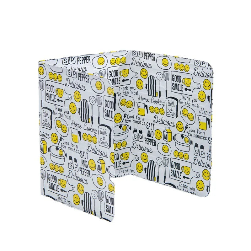 Kitchen Splash Guard High-Temperature Resistant Heat-Insulating Oil Shield Foldable Foil Grease Guard Hob Surface Protector