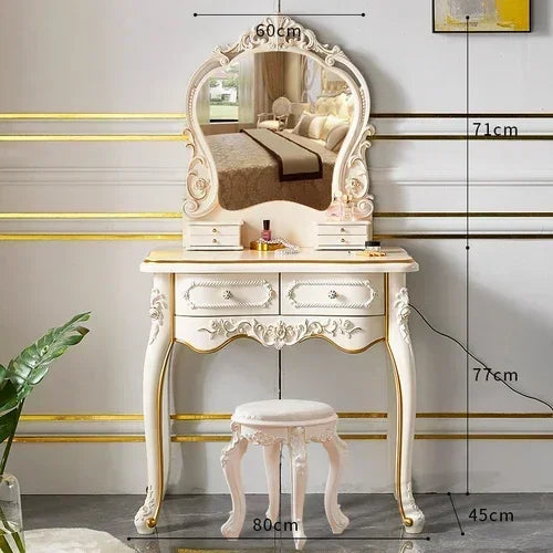 Kids Baby Wedding Dresser Table Men Beige Legs Make Up Storage Dressing Table White Drawers Penteadeiras De Maquiagem Funiture