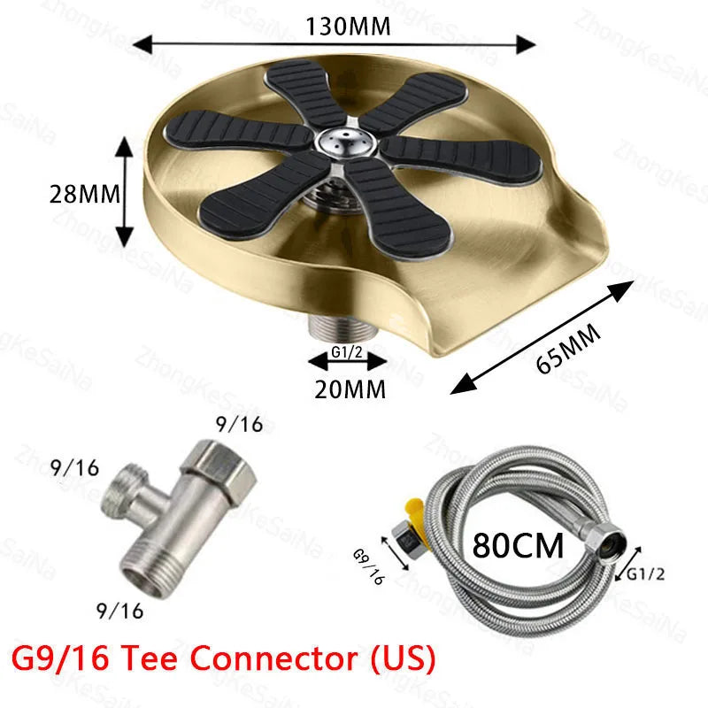 High Pressure Glass Rinser Stainless Steel Cup Rinser for Kitchen Kitchen Accessories Hydro Jet Cup Cleaner for Bar Kitchen