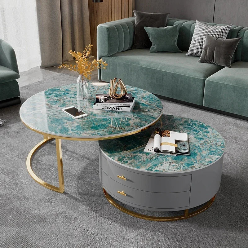 Design Nordic Coffee Tables Modern Storage Luxury Simple Aesthetic Coffee Tables Unique Marble Mesa Centro Living Room Furniture