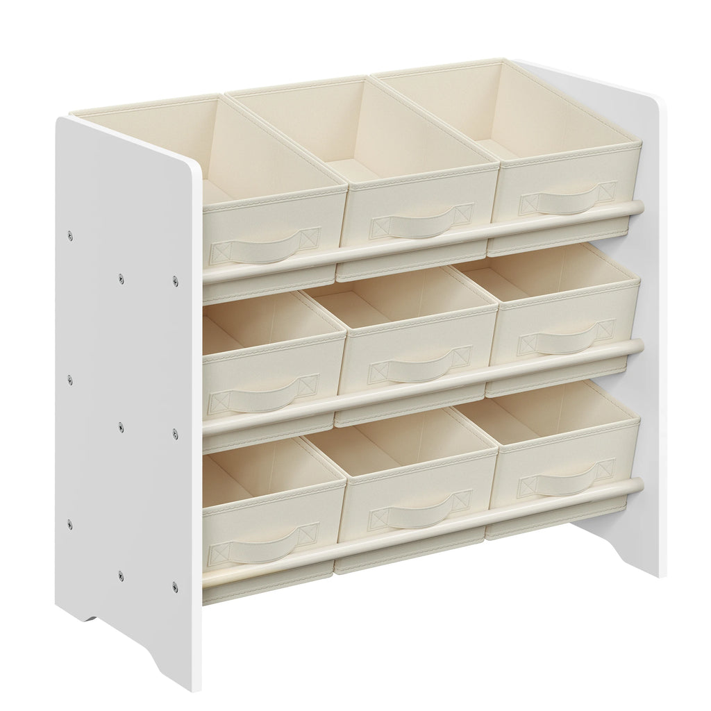 Petit meuble de rangement, avec Boîtes de Rangement en Tissu Non-tissé, pour Chambre d’Enfant, 29,5 x 62,5 x 60 cm, Vert Laurie