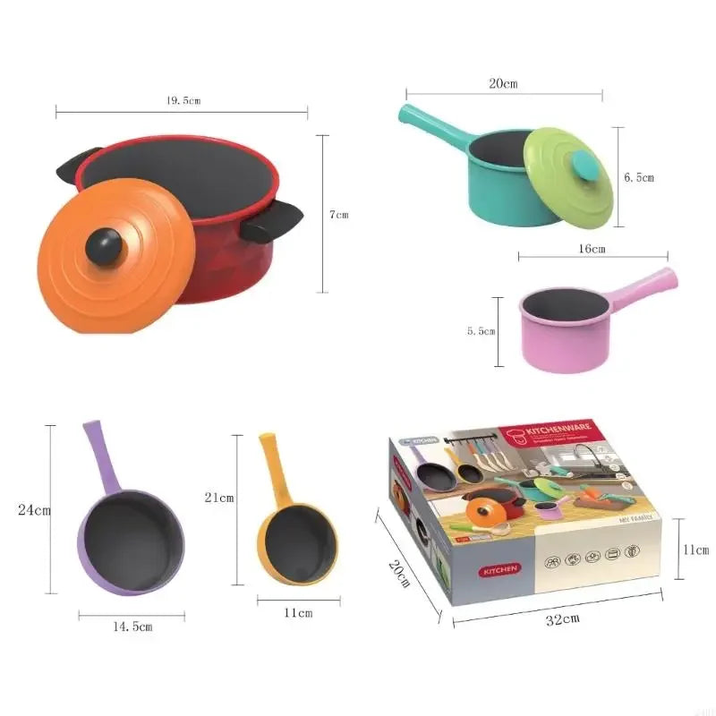 Educational Kitchen Play Items For Children Including Pans And Safe ABS Cooking Tools For Fun tasks A2UB