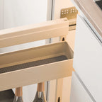 Champagne Color Kitchen Hardware Accessories Cabinets Condiments Bottle Storage Basket Pull Out Spice Rack