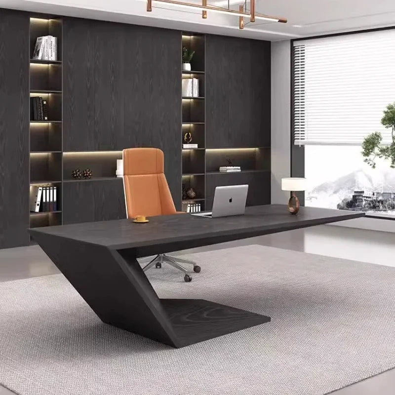 Designer Aesthetic Executive Office Desk & Chair Set