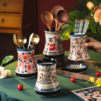 Ceramic Chopsticks Barrel Household Ceramic Drain Chopsticks Storage Jars Knives and Forks Spoons Kitchen Cutlery Organizer 2025