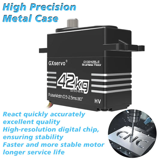 GXservo QY3242BLS 42KG Brushless Motor 180 Degree Metal Gear Digital Servo for RC 1/8 1/10 1/12 crawler car