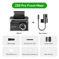 2025 New DDPAI Dash Cam Z50 Pro 4K UHD 3"IPS Display Built-in GPS ADAS