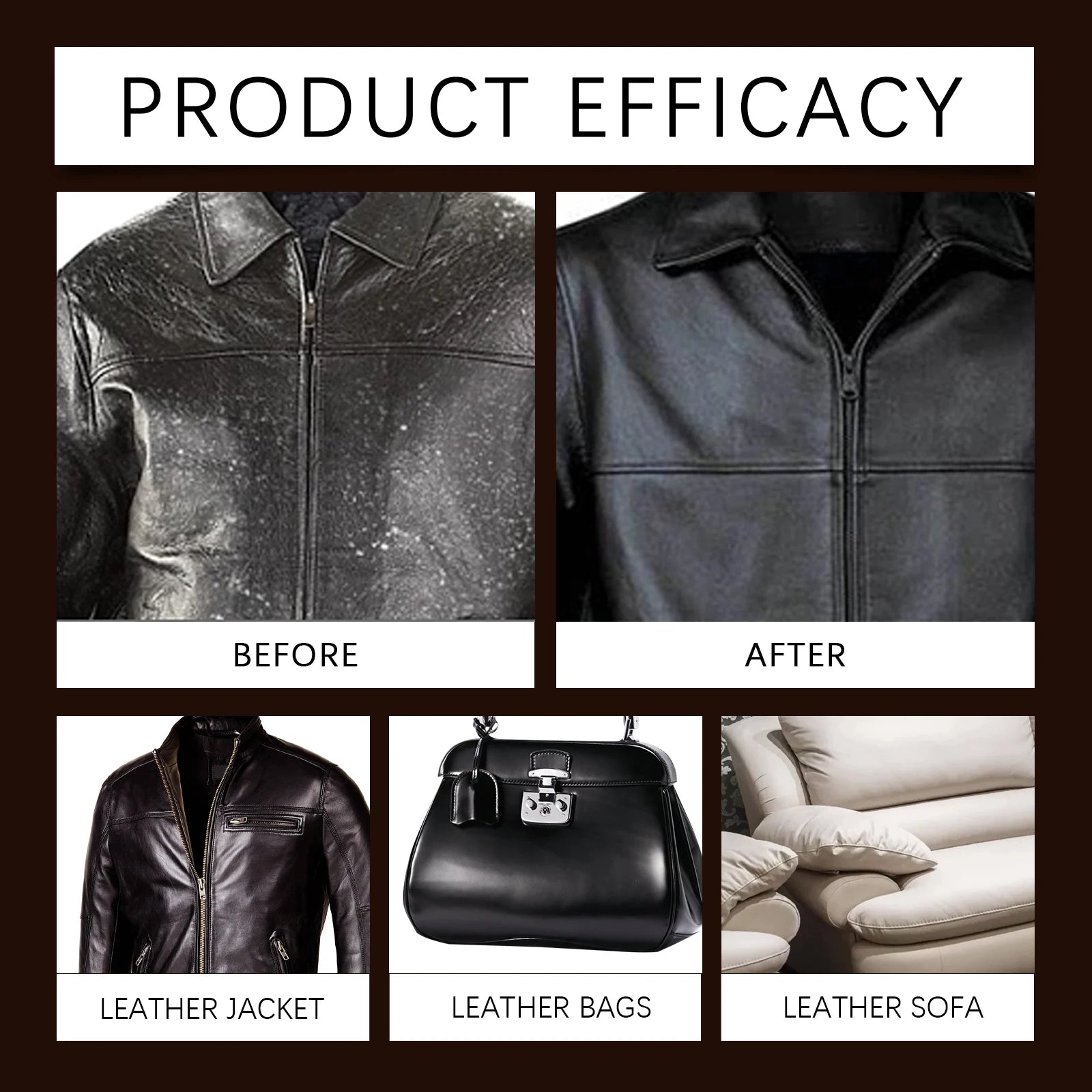 100/200ml Leather Jacket Cleaner & Conditioner - Professional Grade for Jackets, Sofas & Bags - Stain Remover, Restores Color