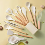 Kitchen Kit 12 Pieces Silicone Food Grade Utensils Cooking Sets Turner Spatula Measuring Spoon Practical Cookware Tool Kitchenwa