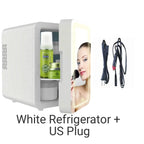 4L Mini Refrigerator Car Cosmetics Skincare LED Mirror Household Refrigerator Small Freezer Refrigeration Noise Reduction Portal