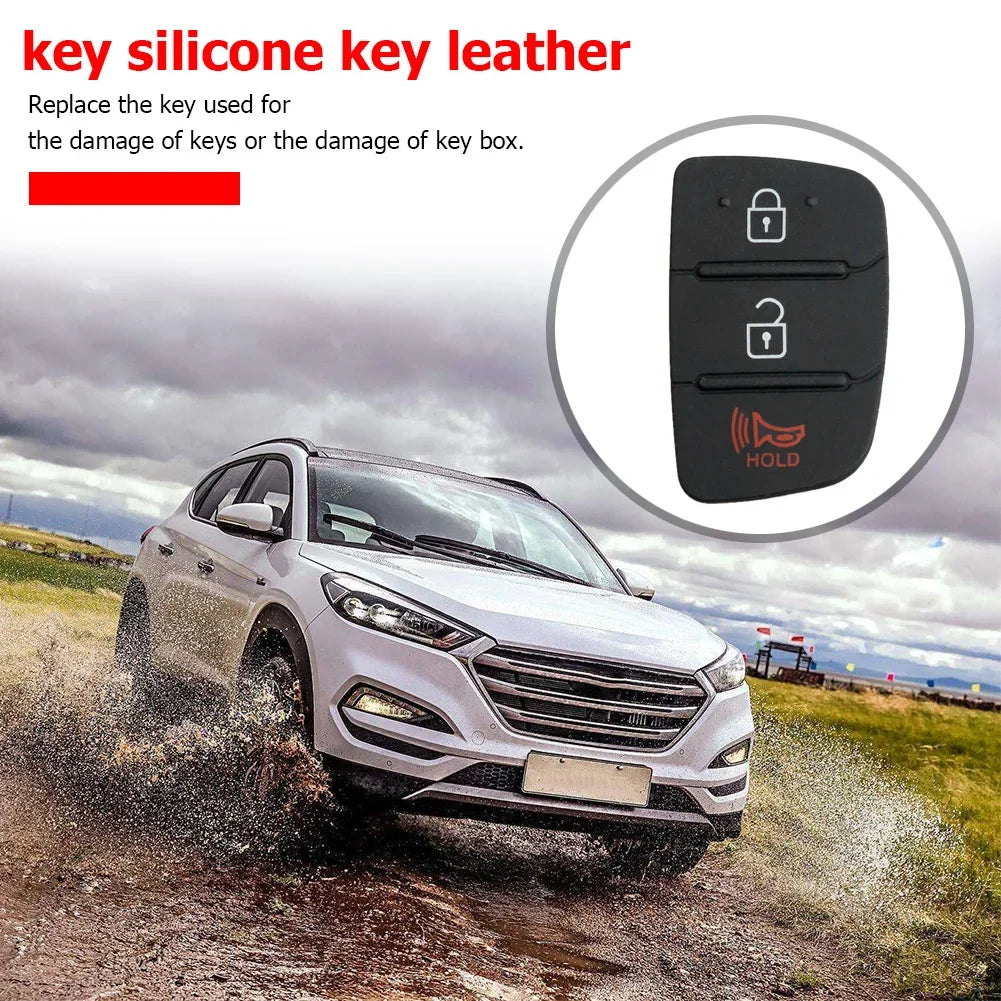 3 Button Remote Key Case Rubber Pad For Hyundai i30 i35 iX20 Solaris Verna for Kia RIO K2 K5 Sportage Folding Key