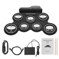 2022New Folding Silicone Hand Roll USB Electronic Drum Portable Practice Drums Pad Kit With Drumsticks Sustain Pedal