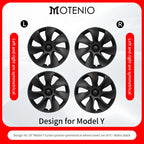 4PCS Design for TESLA Model Y 2020-2024 Vehicle Full Coverage Blade Wheel Cover Cap 19 Inches Hubcaps  Automobile Accessories