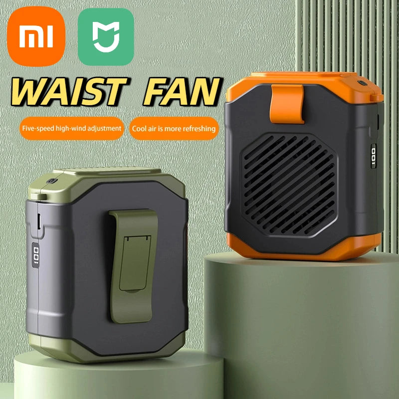 Xiaomi Mini Waist Fan USB Rechargeable Waist Clip Fan Air Cooler For O