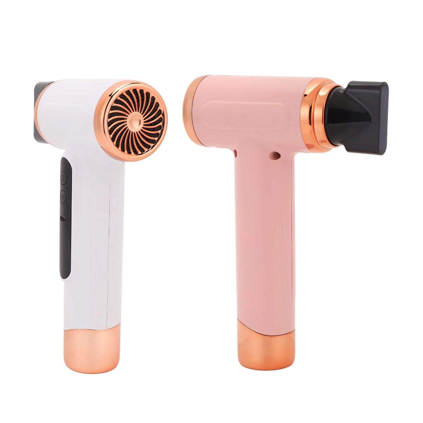 Hot and Cold Air Hair Dryer Multi Modes 15000mAh Lightweight Ergonomic Grip Cordless Hair Dryer 200W with Nozzle for Home