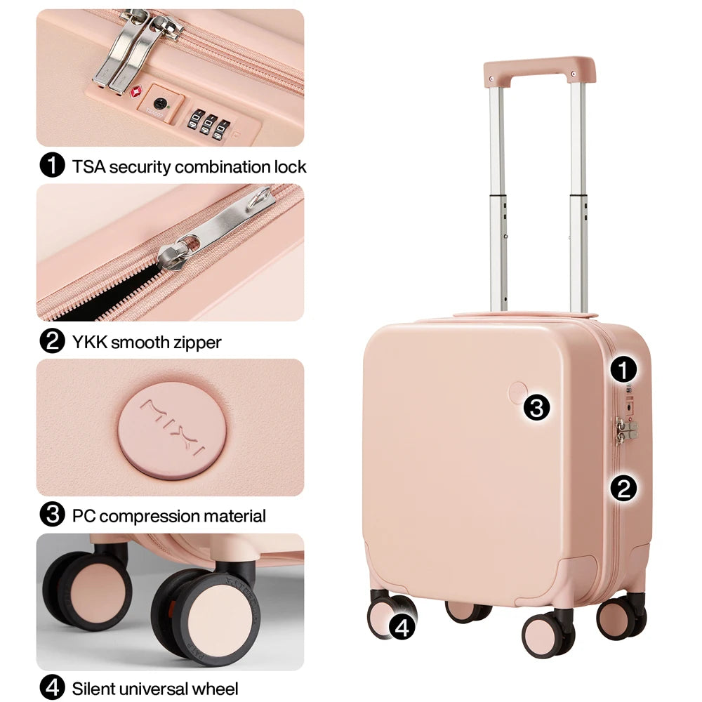 MIXI Small Travel Case with TSA Lock & Spinner Wheels