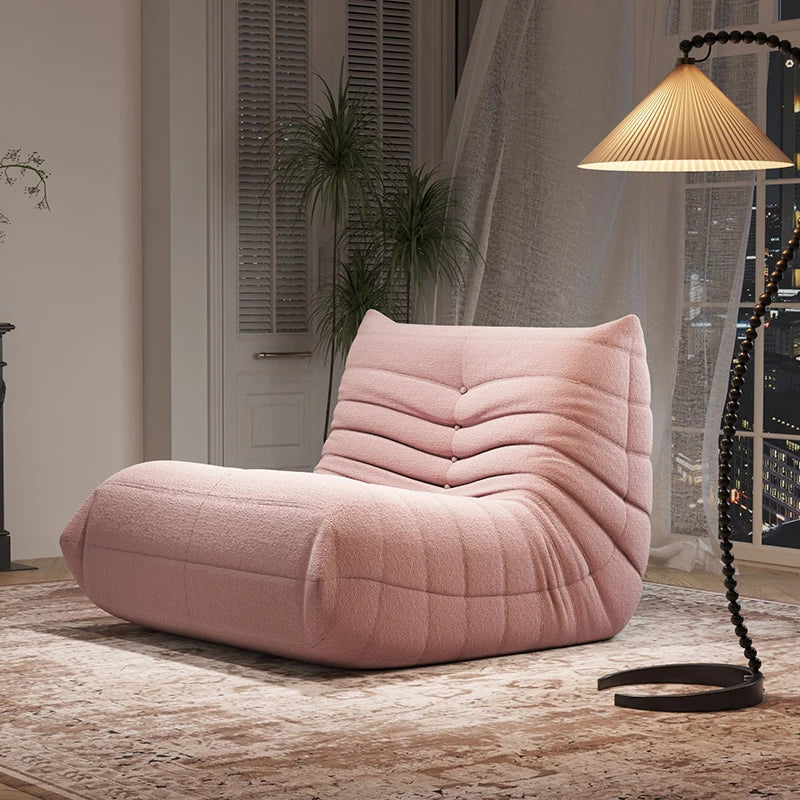 Designer Caterpillar Reclining Sofa Modern Minimalist Balcony Leisure Chair Dual Lounger Can Lie Flat Living Room Reading Sofa