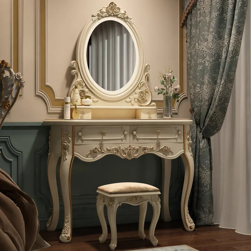 European dresser bedroom makees ins multifunctional princess dressing table storage cabinet integrated small apartment