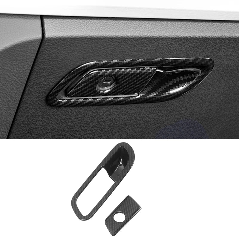 For Audi Q5 FY 2018 2019 2020 2021 Car Styling Interior Door Window Handle Panel Strips Cover Trim Carbon Fiber ABS