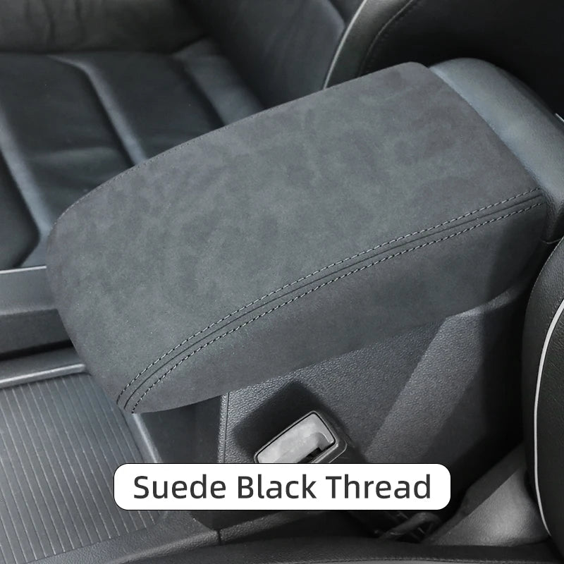 For VW Golf 7 Volkswagen Golf mk7 Accessories Central Control Pad Seat Armrest Box Protective Cover Ultra Fine Fiber Leather