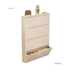 Narrow Shoe Rack Home Aesthetic Living Room Furniture Tilted Vertical Wooden Storage Hallway Shoe Cabinets n