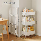 Foldable storage rack Small cart storage rack Multi story floor storage rack Kitchen snack rack Toilet mobile storage rack
