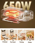 650W Electric Sandwich Maker Timing Waffle Maker Automatic Non-sticky Toaster Multifunctional Fast Breakfast Maker Kitchen tools