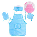 Children Playing House Role-Playing Kitchen Boys And Girls Dressing Up Clothes Chef Set Baking Cooking Tools Plaid Apron Toys
