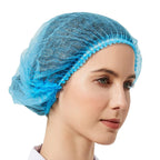 100 PCS Disposable Mop Mob Bouffant Caps 21 inch Non-Woven Clip Hair Head Cover Net for Beauty Food Salon Cooking Hairnets Caps