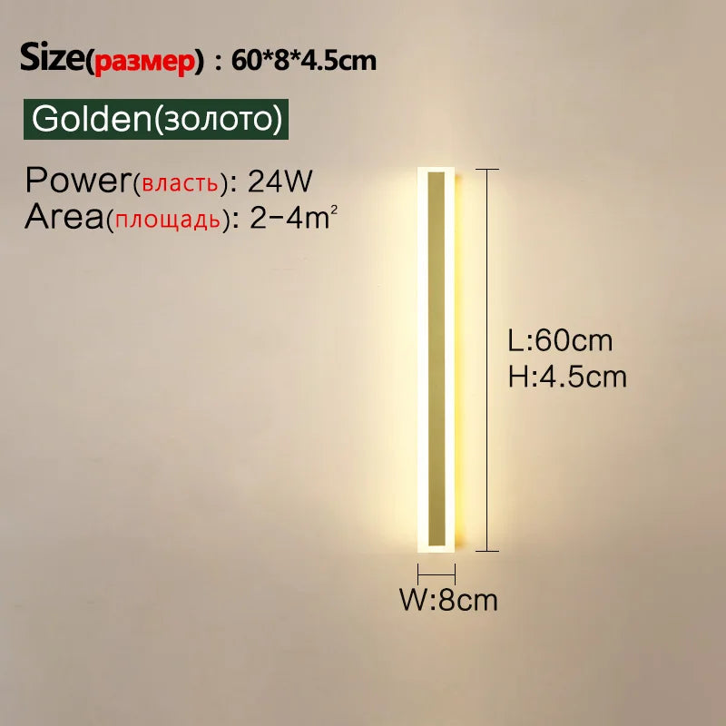 Outdoor LED Wall Lamp - Long, IP65 Waterproof, for Garden, Balcony, Entrance, Staircase | AlluCanFind