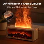 Aroma Air Humidifier Essential Oil Diffuser Fireplace Flame Humidifier