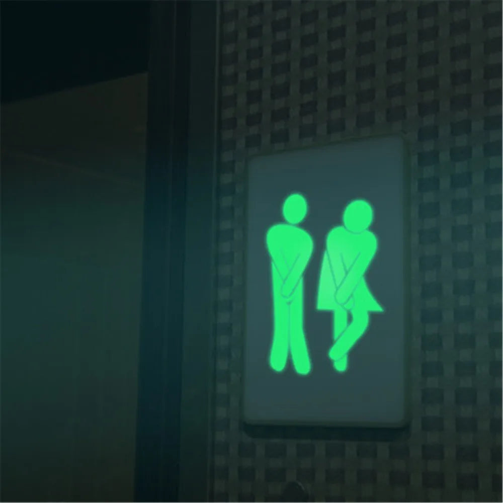 Wallpaster Bathroom Luminous Sticker Toilet Stickers Fluorescent Wallpaper Removable Sticker Wall Stickers For Living Room
