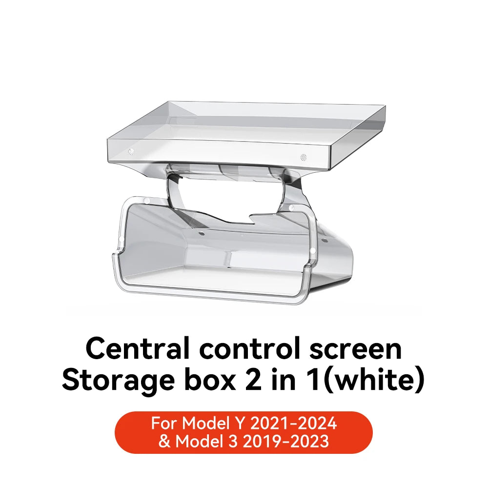 YZ Hidden Screen Storage Box For Tesla Model 3 Y Highland Juniper 2021-2025 Magnetic Magsafe Hidden Large Space Storage Box